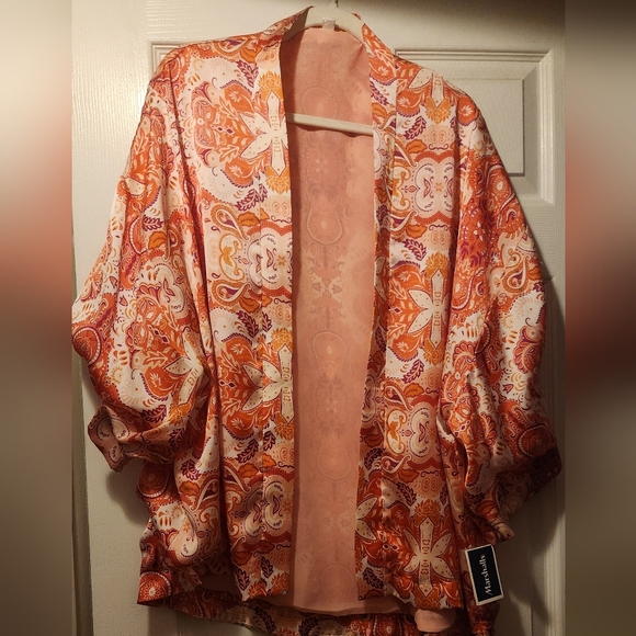 NEW Violet & Claire Women's Floral Print Cream/Multi Open Front Kimono Size XL - Picture 1 of 6